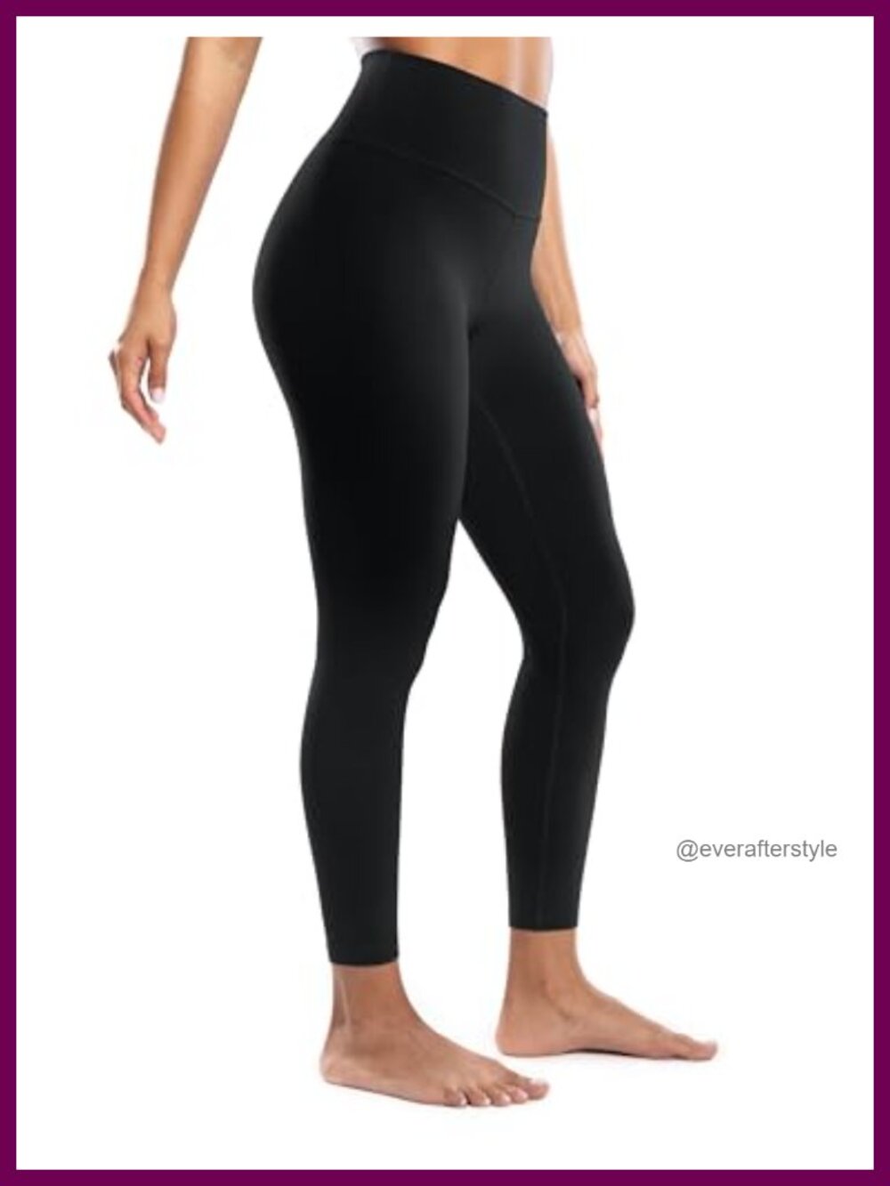 Silky Feel High Waisted Yoga Leggings with V Contour Seam 25"